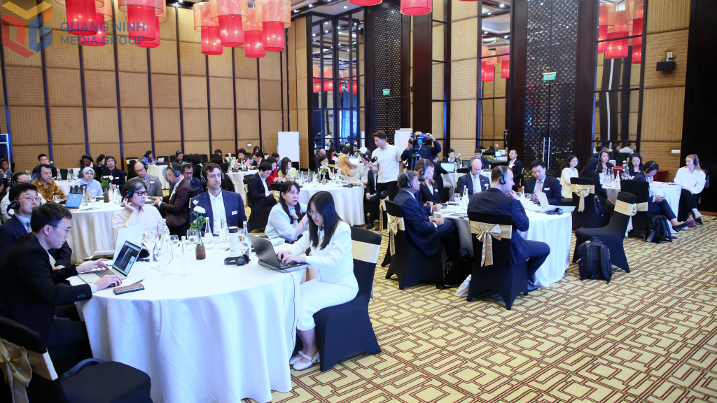 ác đại biểu là các nhà hoạch định chính sách và các chuyên gia kỹ thuật tham dự hội thảo về thúc đẩy hợp tác hạch toán tài nguyên và phát triển bền vững kinh tế biển.