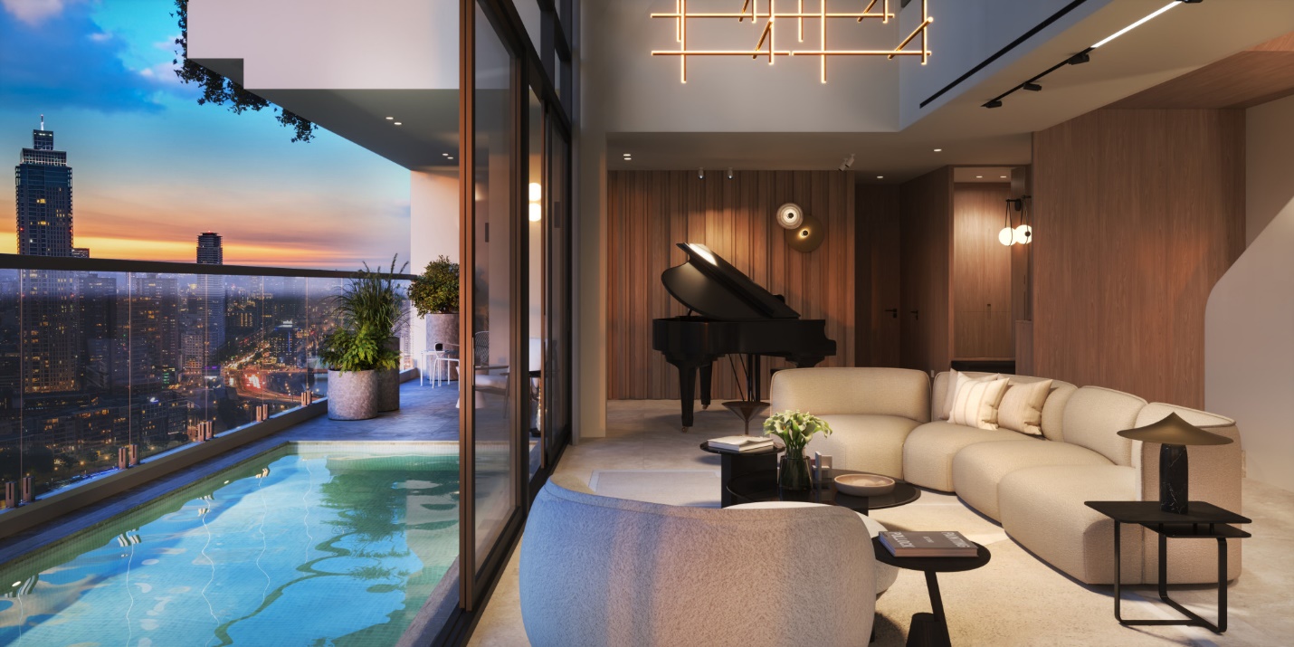 Penthouse FIATO UPTOWN mở ra tầm nhìn bao quát thành phố từ tầng cao nhất của tòa nhà Penthouse FIATO UPTOWN mở ra tầm nhìn bao quát thành phố từ tầng cao nhất của tòa nhà