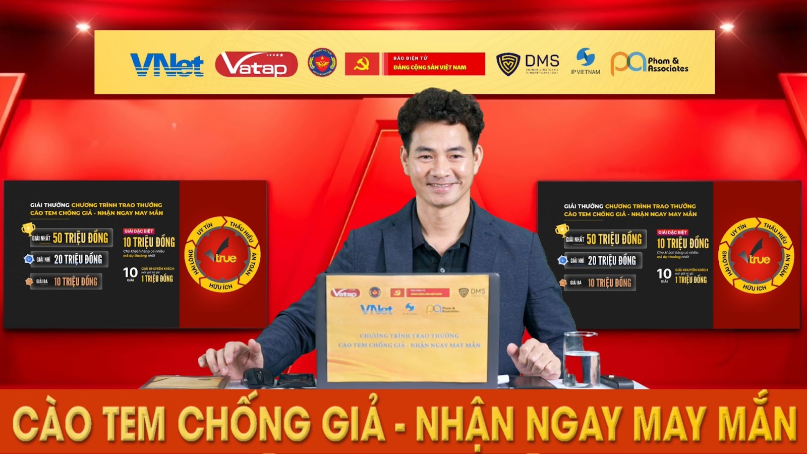 NSND Xuân Bắc dẫn chương trình trao thưởng “Cào tem chống giả - Nhận ngay may mắn”