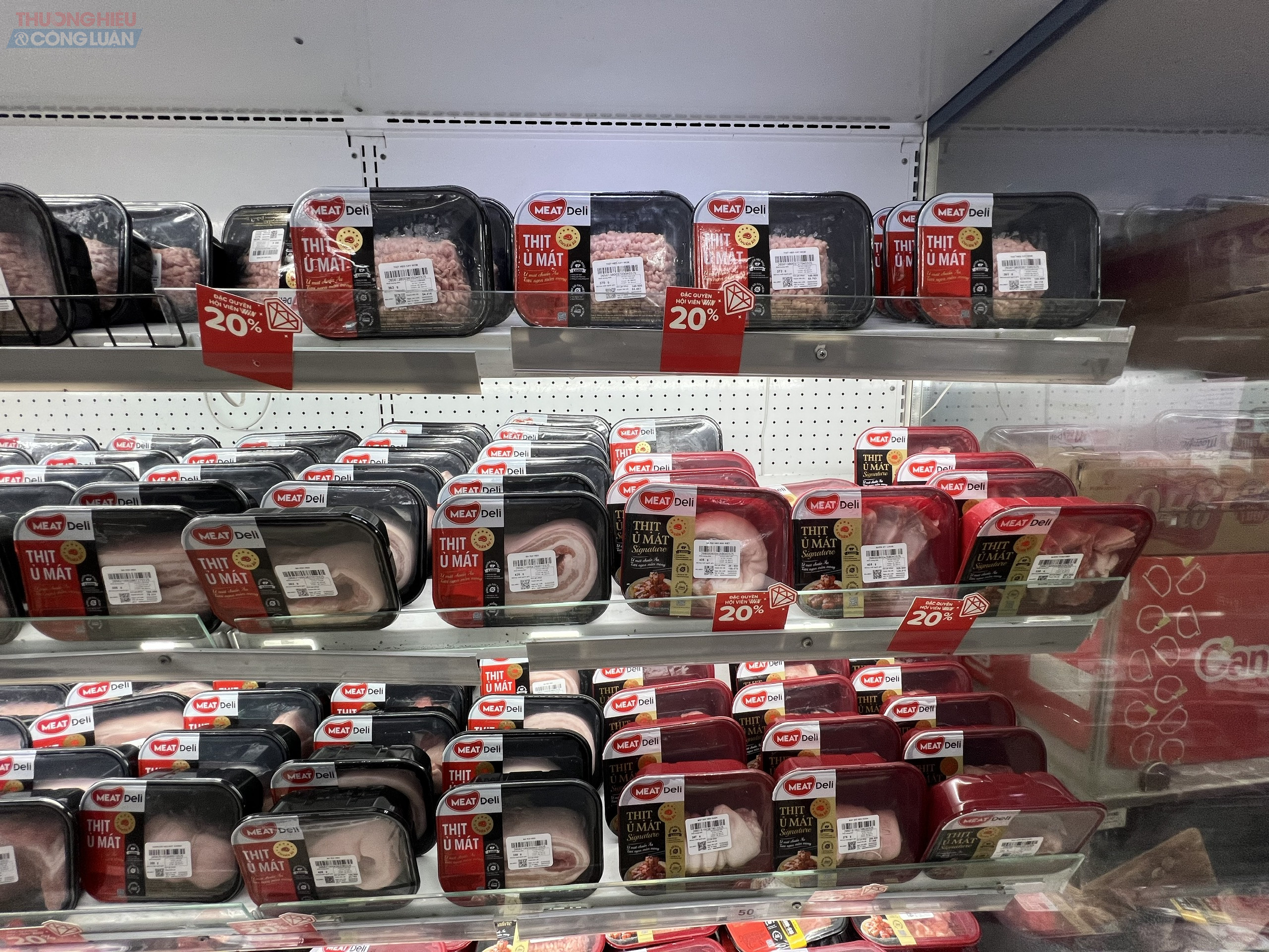 Thịt lợn Meat Deli bày bán tại siêu thị Winmart Hà Đông