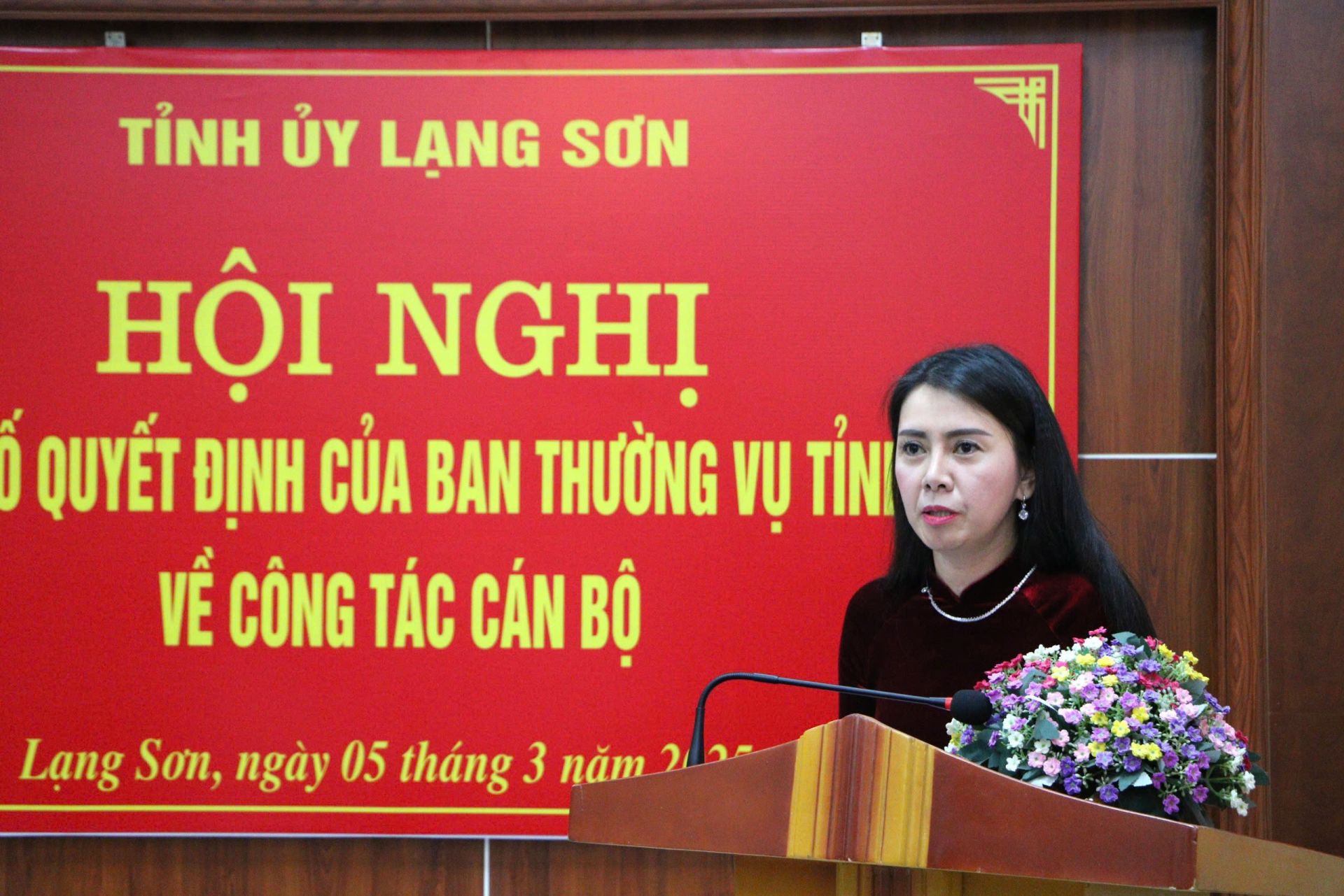 Trưởng Ban Nội chính Tỉnh ủy Lạng Sơn Đoàn Thu Hà phát biểu nhận nhiệm vụ Trưởng Ban Nội chính Tỉnh ủy Lạng Sơn Đoàn Thu Hà phát biểu nhận nhiệm vụ