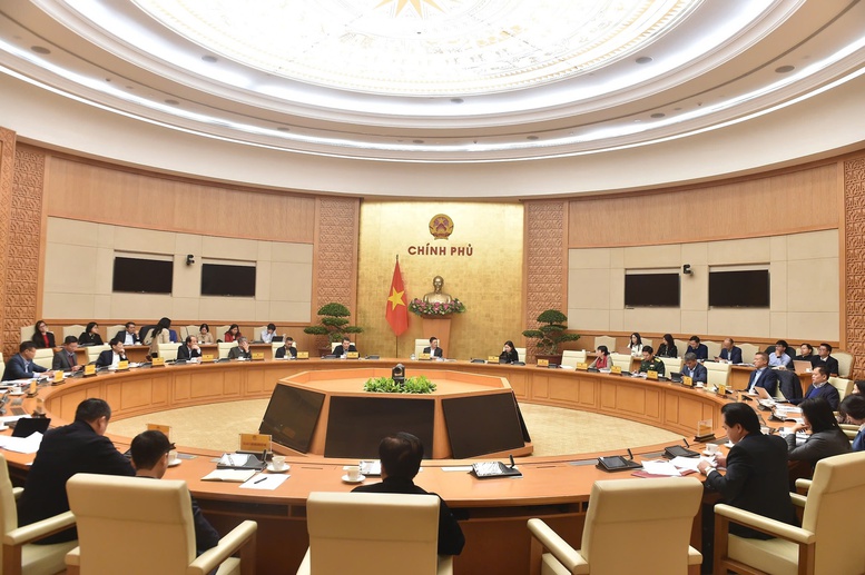 Đại diện các bộ, ngành, tập đoàn tham dự cuộc họp. Ảnh VGP/Trần Mạnh