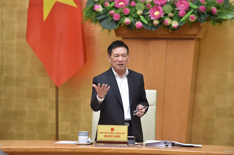 Phó Thủ tướng Hồ Đức Phớc phát biểu kế luận cuộc họp về dự thảo Luật Quản lý, sử dụng vốn nhà nước đầu tư vào sản xuất, kinh doanh tại doanh nghiệp (Luật 69) - Ảnh: VGP/Trần Mạnh