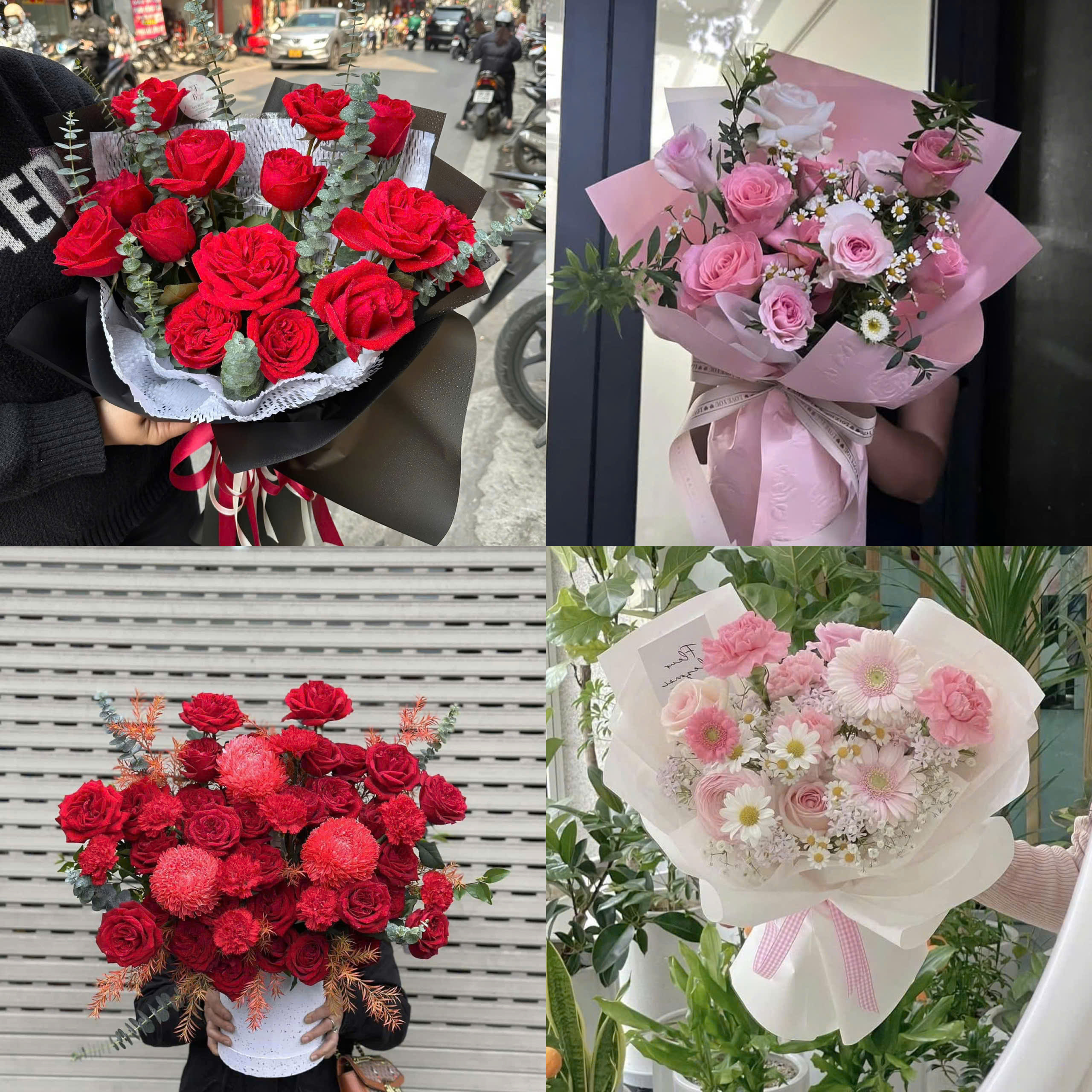 Mẫu hoa tươi tại cửa hàng Bee Flower