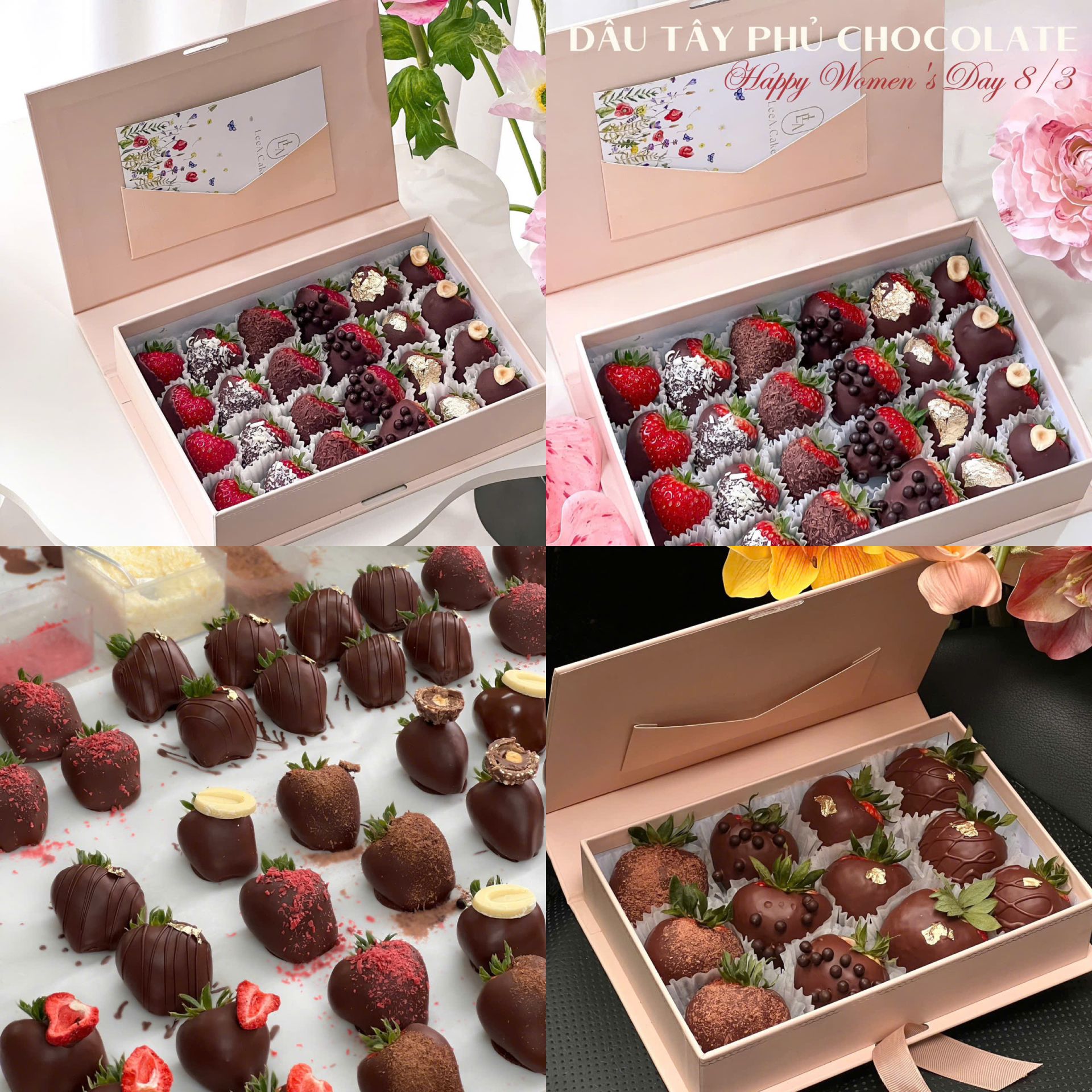 Sản phẩm Dâu Tây phủ Chocolate mới lạ đẹp mắt, hấp dẫn nhiều khách hàng mua làm quà tặng