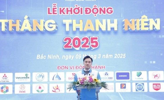 Bí thư Tỉnh Đoàn Bắc Ninh Trần Văn Đăng phát động ra quân Tháng Thanh niên