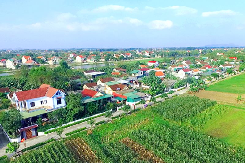 Khu dân cư nông thôn mới kiểu mẫu thôn Châu Nội, xã Tùng Ảnh, huyện Đức Thọ.