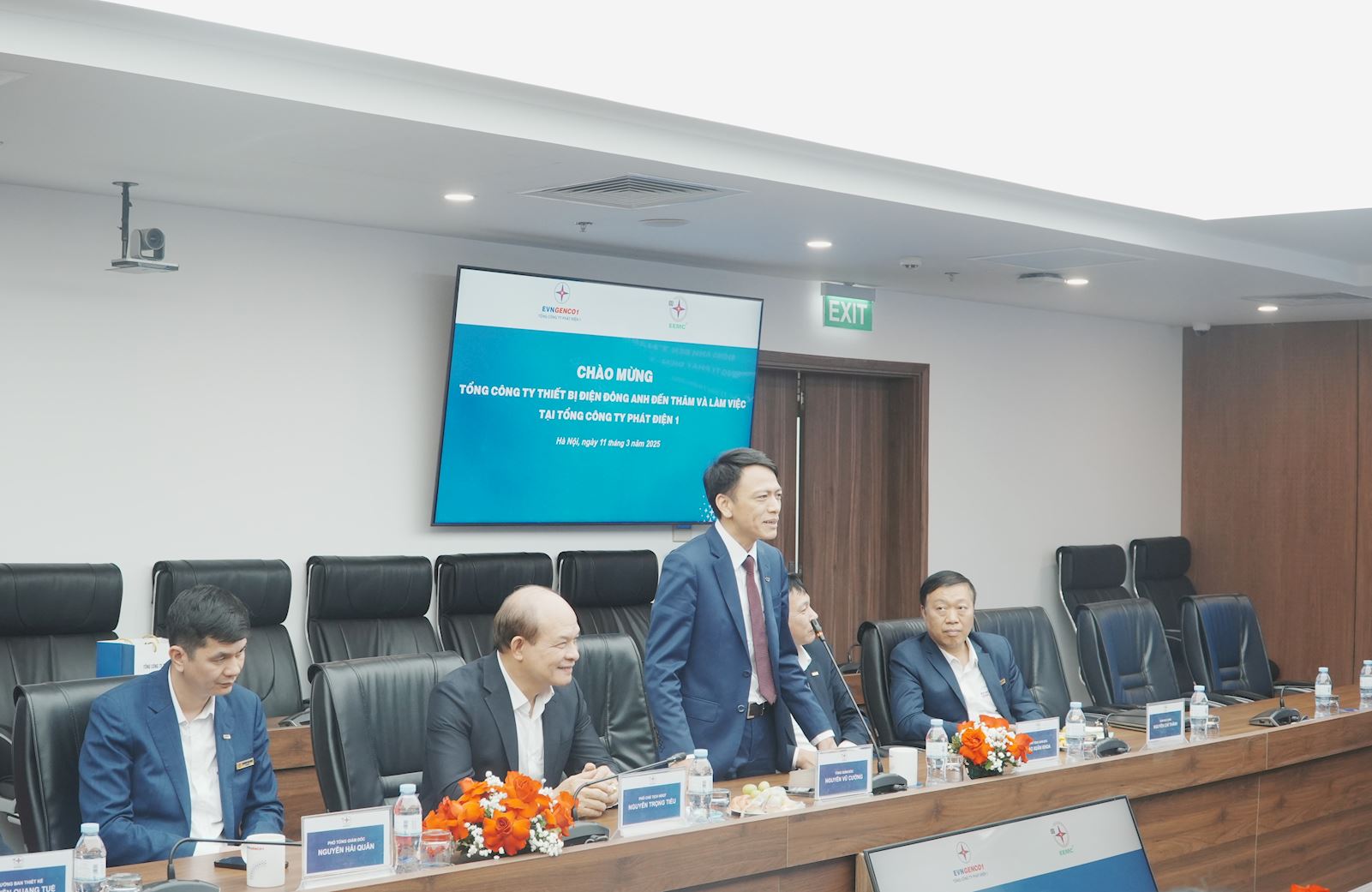 Ông Nguyễn Vũ Cường - Tổng giám đốc EEMC khẳng định luôn sẵn sàng hỗ trợ kịp thời EVNGENCO1, triển khai có hiệu quả Thỏa thuận hợp tác