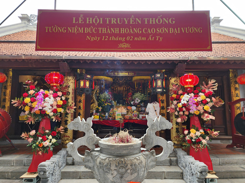 Lễ hội Đình Duệ Tú tại phường Quan Hoa (quận Cầu Giấy). Ảnh: Hà Lâm