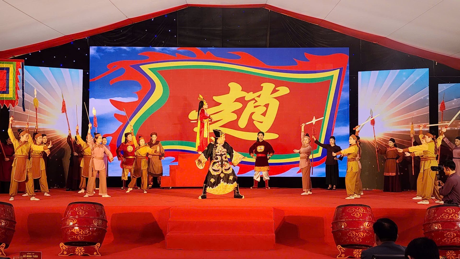 Tái hiện một cảnh của Bà Triệu cùng nghĩa quân.