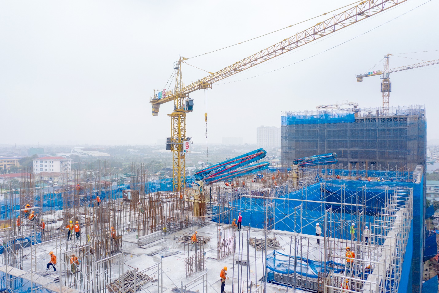 Tiến độ thị công khẩn trương 24/7 tại công trường Hanoi Melody Residences Tiến độ thị công khẩn trương 24/7 tại công trường Hanoi Melody Residences