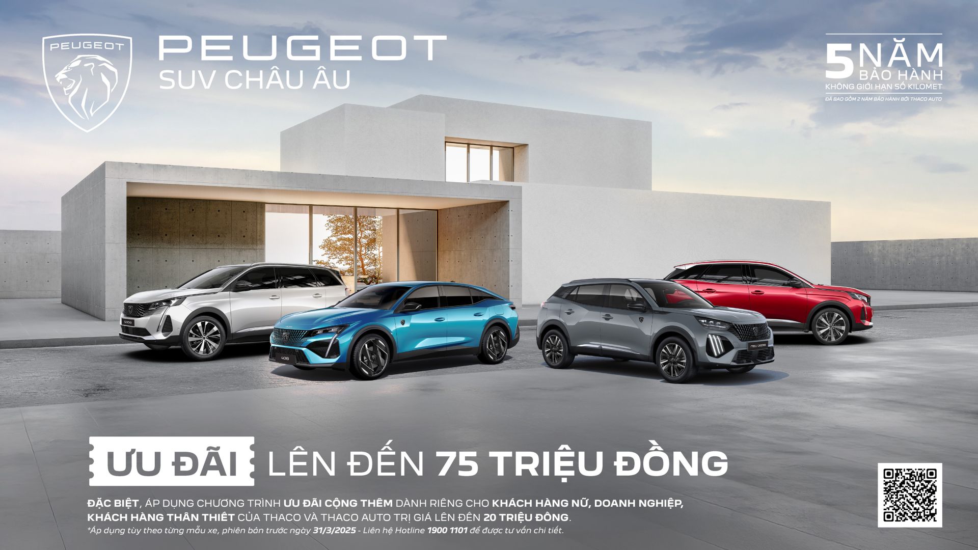 Sở hữu SUV Peugeot với ưu đãi lên đến 75 triệu đồng