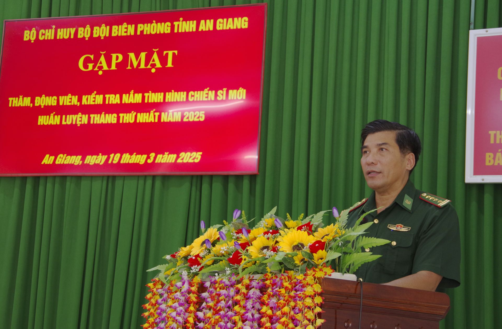 Đại tá Trần Quốc Khánh, Chỉ huy trưởng BĐBP tỉnh phát biểu