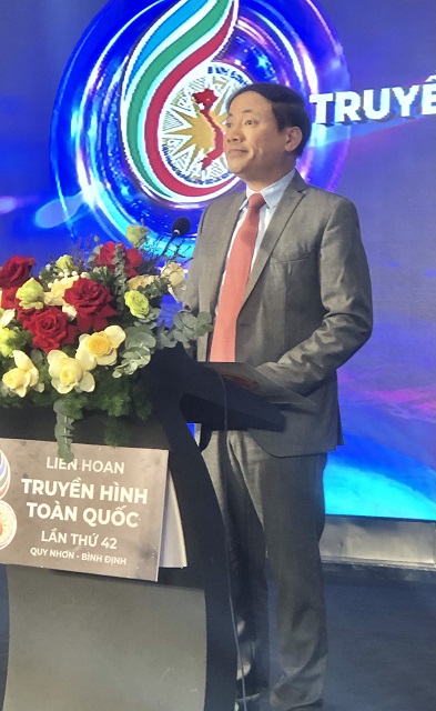 Ông Phạm Anh Tuấn phát biểu chào mừng Liên hoan. Ảnh: VH