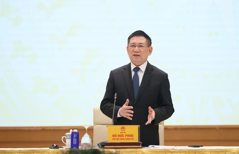 Phó Thủ tướng Chính phủ Hồ Đức Phớc nêu rõ, Việt Nam luôn luôn chủ động, cầu thị, phối hợp mạnh mẽ với phía Hoa Kỳ để đàm phán thuế một cách công bằng - Ảnh VGP/Trần Mạnh