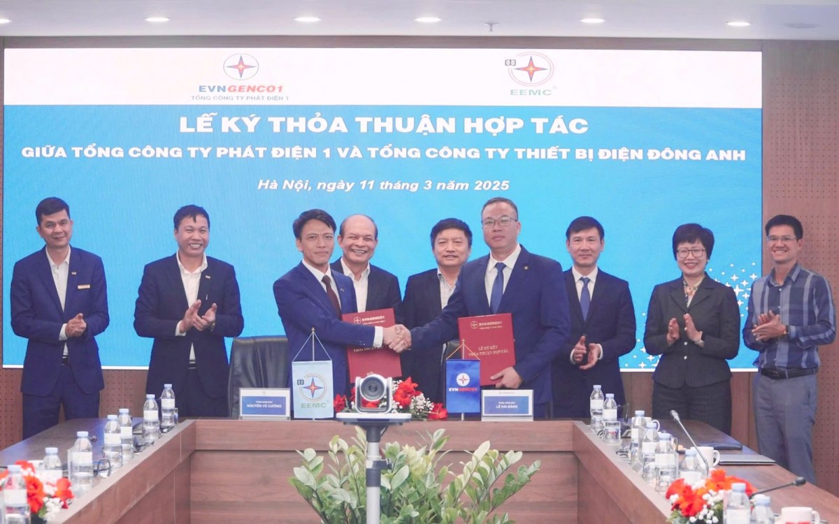 EVNGENCO1 ký thỏa thuận hợp tác với Tổng công ty Thiết bị điện Đông Anh, ngày 11/3/2025