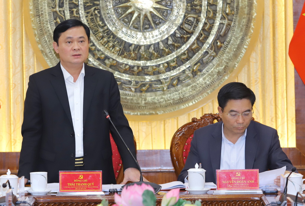 Phó Trưởng ban Thường trực Chính sách, Chiến lược Trung ương Thái Thanh Quý phát biểu kết luận buổi làm việc. Phó Trưởng ban Thường trực Chính sách, Chiến lược Trung ương Thái Thanh Quý phát biểu kết luận buổi làm việc.