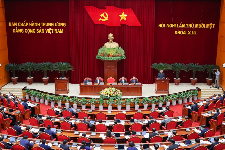 Hội nghị lần thứ 11 Ban Chấp hành Trung ương Đảng khóa XIII chính thức khai mạc vào sáng 10/4 - Ảnh: VGP/Nhật Bắc Hội nghị lần thứ 11 Ban Chấp hành Trung ương Đảng khóa XIII chính thức khai mạc vào sáng 10/4 - Ảnh: VGP/Nhật Bắc