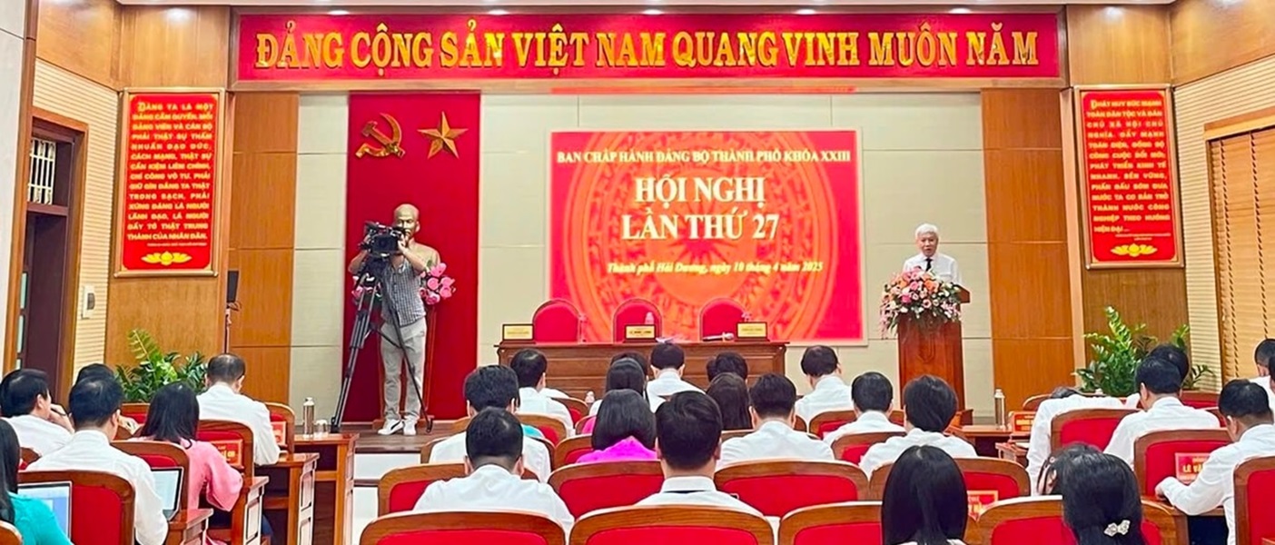 Hội nghị lần thứ 27, Ban Chấp hành Đảng bộ TP Hải Dương khóa XXIII, nhiệm kỳ 2020 – 2025 Hội nghị lần thứ 27, Ban Chấp hành Đảng bộ TP Hải Dương khóa XXIII, nhiệm kỳ 2020 – 2025