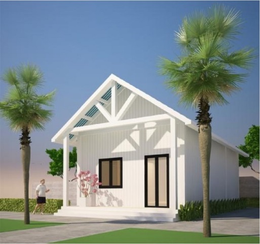 Mẫu nhà ở khu vực nông thôn cho hộ gia đình có hoàn cảnh khó khăn (diện tích 60m2) do Trung tâm Tư vấn kỹ thuật xây dựng Đà Nẵng thiết kế Mẫu nhà ở khu vực nông thôn cho hộ gia đình có hoàn cảnh khó khăn (diện tích 60m2) do Trung tâm Tư vấn kỹ thuật xây dựng Đà Nẵng thiết kế