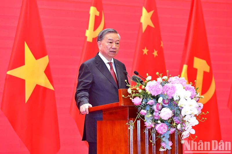 Tổng Bí thư Tô Lâm phát biểu tại Gặp gỡ hữu nghị nhân dân Việt Nam-Trung Quốc