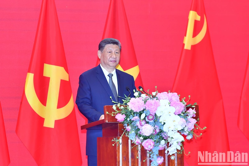 Tổng Bí thư, Chủ tịch Trung Quốc Tập Cận Bình phát biểu tại Gặp gỡ hữu nghị nhân dân Việt Nam-Trung Quốc