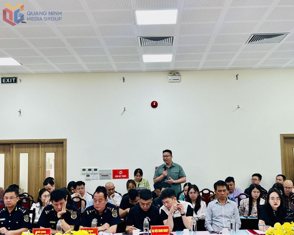 Đại diện doanh nghiệp FDI nêu ý kiến tại hội nghị.