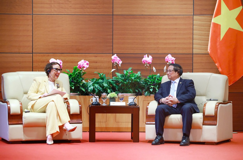 Thủ tướng đánh giá cao quan hệ hợp tác giữa Việt Nam và UNCTAD, bày tỏ tin tưởng hợp tác giữa hai bên sẽ ngày càng tốt đẹp, hiệu quả hơn - Ảnh: VGP/Nhật Bắc Thủ tướng đánh giá cao quan hệ hợp tác giữa Việt Nam và UNCTAD, bày tỏ tin tưởng hợp tác giữa hai bên sẽ ngày càng tốt đẹp, hiệu quả hơn - Ảnh: VGP/Nhật Bắc