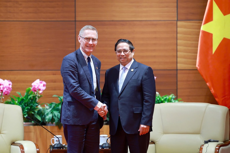 Thủ tướng Phạm Minh Chính tiếp ông Donal Brown, Phó Chủ tịch Quỹ IFAD - Ảnh: VGP/Nhật Bắc Thủ tướng Phạm Minh Chính tiếp ông Donal Brown, Phó Chủ tịch Quỹ IFAD - Ảnh: VGP/Nhật Bắc