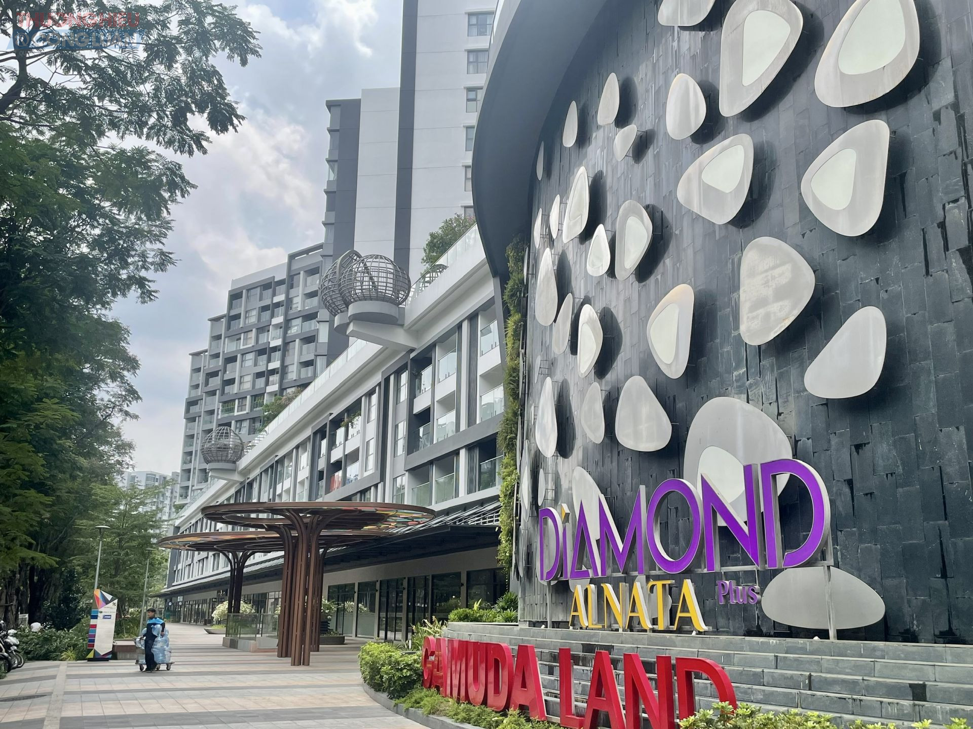 Dãy chung cư Diamond Alnata đã xây dựng hoàn thành tại dự án Celadon City