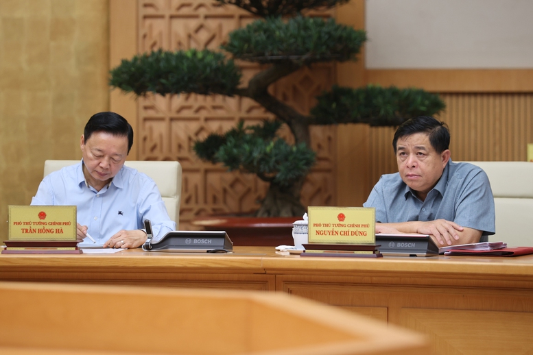 Các Phó Thủ tướng Trần Hồng Hà, Nguyễn Chí Dũng dự và phát biểu tại phiên họp - Ảnh: VGP/Nhật Bắc Các Phó Thủ tướng Trần Hồng Hà, Nguyễn Chí Dũng dự và phát biểu tại phiên họp - Ảnh: VGP/Nhật Bắc