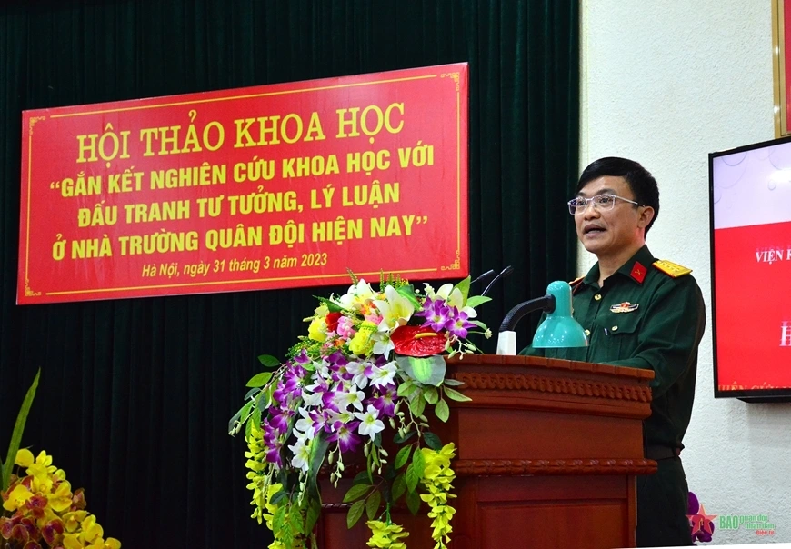 Đại tá, Phó Giáo sư, Tiến sĩ Võ Văn Hải, Viện trưởng Viện Khoa học Xã hội và Nhân văn quân sự. Ảnh VOV.vn.
