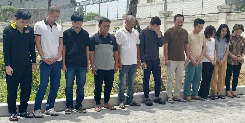 Các đối tượng bị bắt giữ Các đối tượng bị bắt giữ