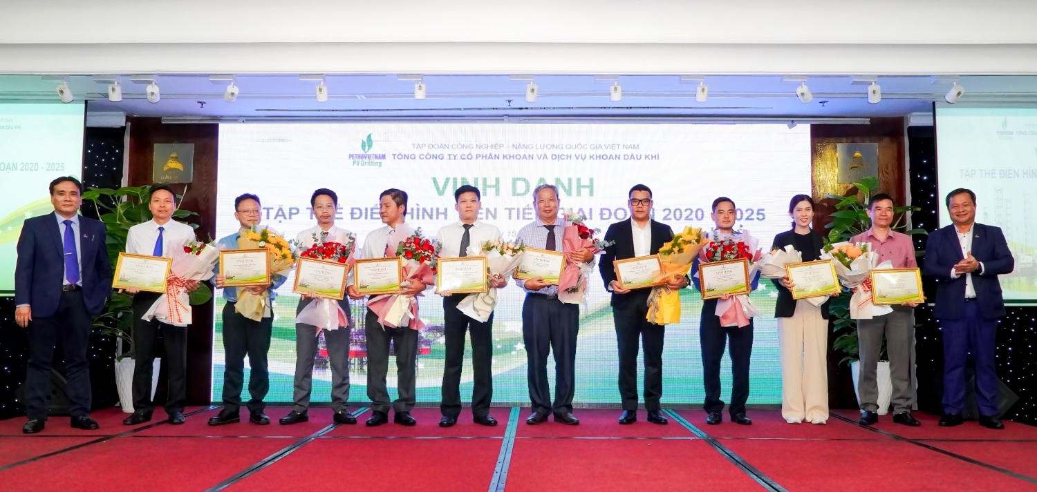 PV Drilling vinh danh 10 tập thể điển hình tiên tiến giai đoạn 2020-2025 PV Drilling vinh danh 10 tập thể điển hình tiên tiến giai đoạn 2020-2025
