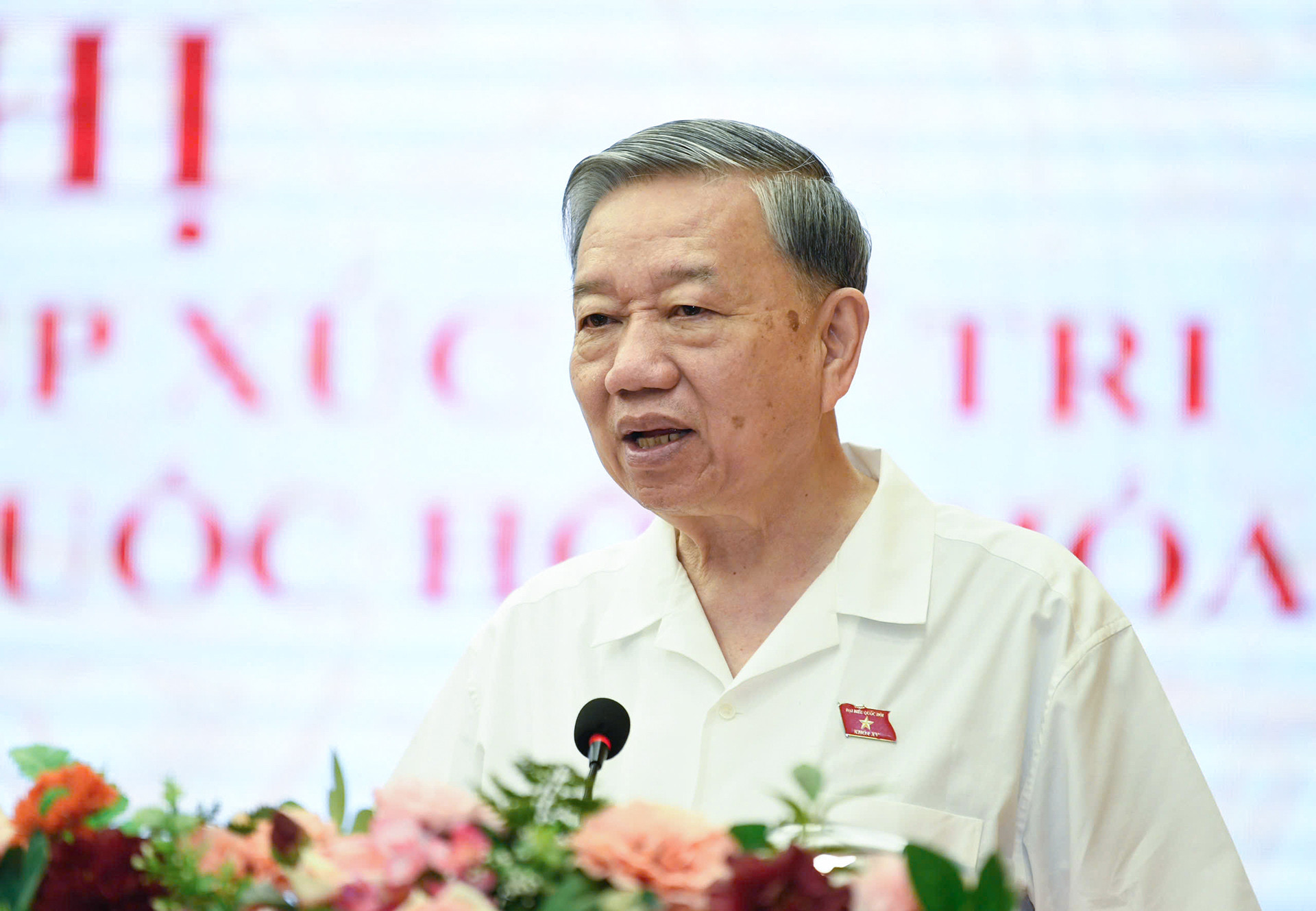 Tổng Bí thư Tô Lâm phát biểu tại hội nghị tiếp xúc cử tri. Ảnh: Ngọc Thắng Tổng Bí thư Tô Lâm phát biểu tại hội nghị tiếp xúc cử tri. Ảnh: Ngọc Thắng