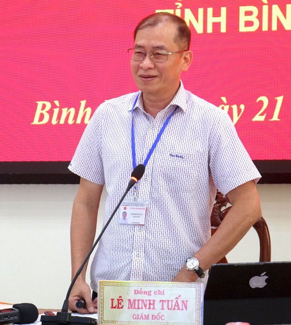 Ông Lê Minh Tuấn thông tin tại buổi họp. Ảnh: Viết Hiền Ông Lê Minh Tuấn thông tin tại buổi họp. Ảnh: Viết Hiền