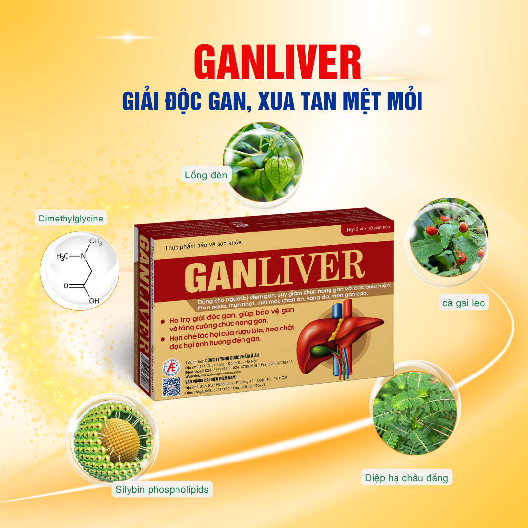 Ganliver - Giải pháp an toàn từ thiên nhiên cho người bị men gan cao Ganliver - Giải pháp an toàn từ thiên nhiên cho người bị men gan cao