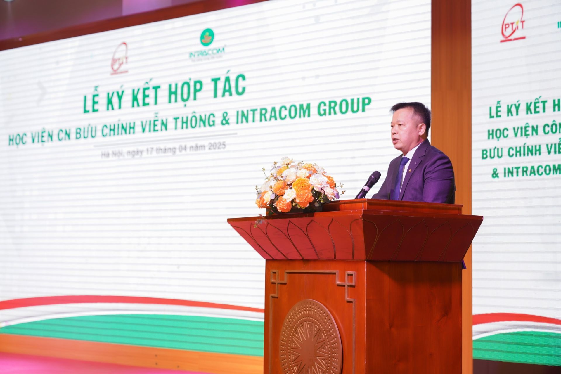 Ông Nguyễn Thanh Việt, Chủ tịch Intracom Group phát biểu tại Lễ ký kết Ông Nguyễn Thanh Việt, Chủ tịch Intracom Group phát biểu tại Lễ ký kết