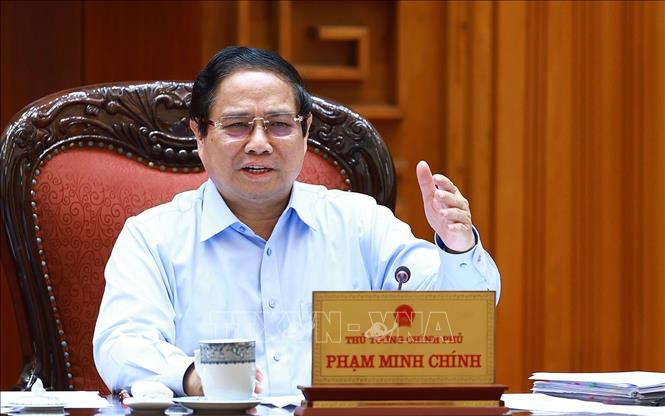 Thủ tướng Phạm Minh Chính chủ trì họp Thường trực Chính phủ với các bộ, ngành và Đoàn đàm phán Chính phủ về các vấn đề thương mại với Hoa Kỳ. Ảnh: Dương Giang/TTXVN Thủ tướng Phạm Minh Chính chủ trì họp Thường trực Chính phủ với các bộ, ngành và Đoàn đàm phán Chính phủ về các vấn đề thương mại với Hoa Kỳ. Ảnh: Dương Giang/TTXVN