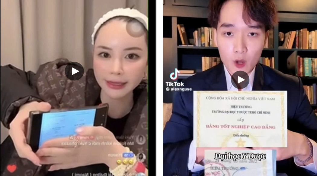 Trường hợp sử dụng hình ảnh bằng tốt nghiệp giả để quảng cáo dịch vụ làm đẹp trái phép trên mạng xã hội Trường hợp sử dụng hình ảnh bằng tốt nghiệp giả để quảng cáo dịch vụ làm đẹp trái phép trên mạng xã hội