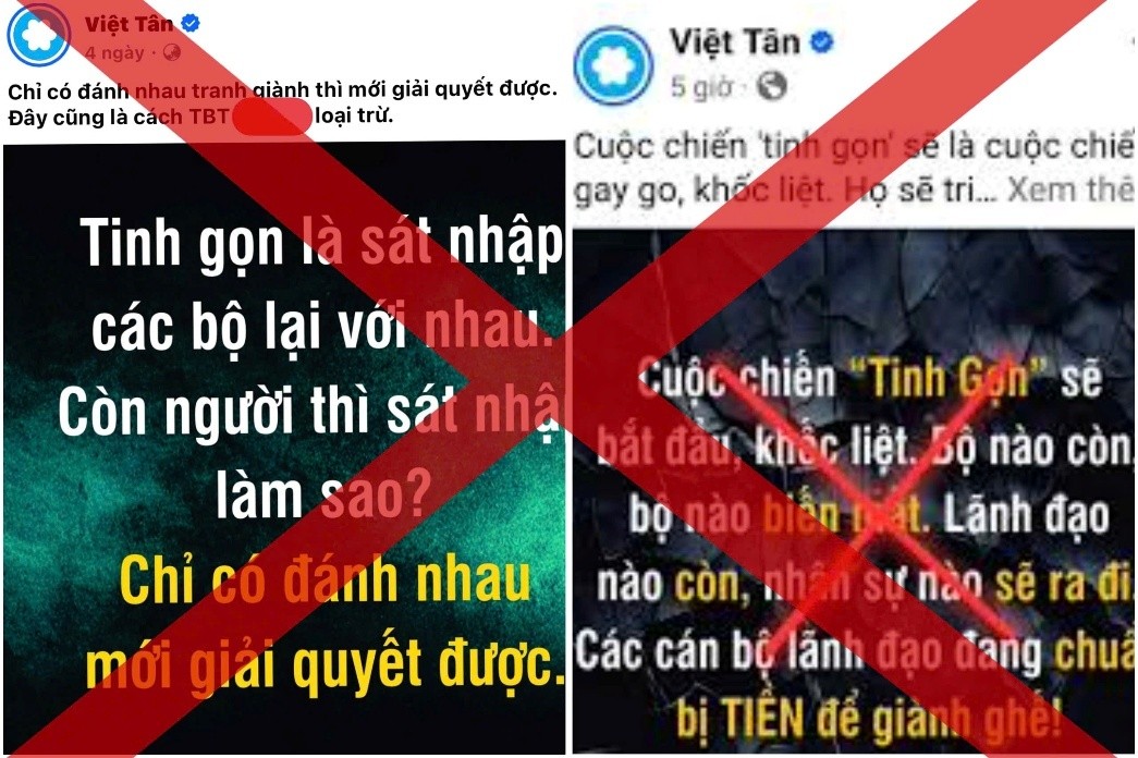 Những luận điệu xuyên tạc về chủ trương sắp xếp, tinh gọn tổ chức bộ máy. Ảnh congan.quangbinh.org.vn. Những luận điệu xuyên tạc về chủ trương sắp xếp, tinh gọn tổ chức bộ máy. Ảnh congan.quangbinh.org.vn.