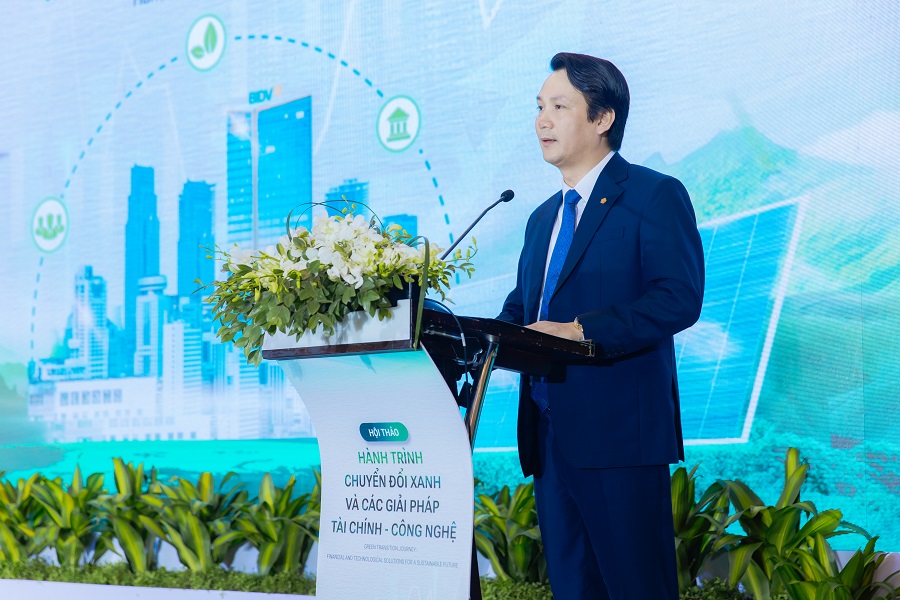 Ông Trần Long - Phó Tổng giám đốc BIDV phát biểu tại Hội thảo