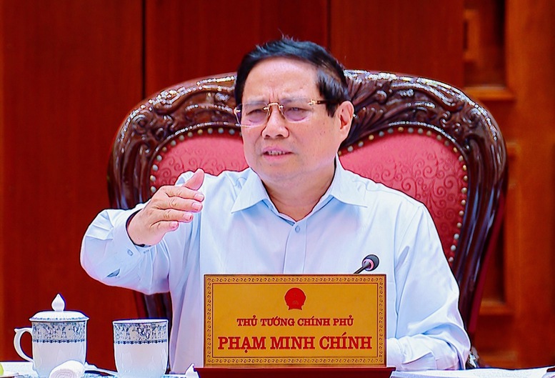 Thủ tướng Phạm Minh Chính chủ trì cuộc họp của Thường trực Chính phủ cho ý kiến về 4 nội dung quan trọng phục vụ kỳ họp thứ 9 Quốc hội khóa XV chuẩn bị khai mạc đầu tháng 5/2025 - Ảnh: VGP/Nhật Bắc