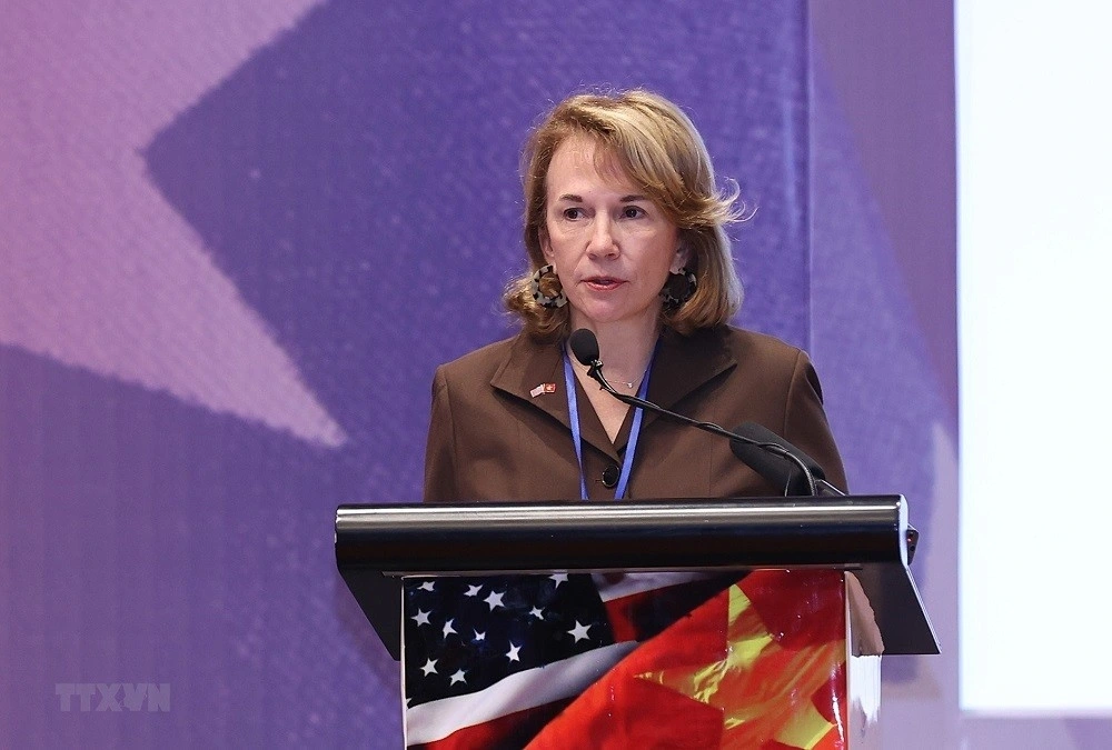 Phó Chủ tịch AMCHAM Việt Nam, bà Virginia Foote . (Nguồn: TTXVN) Phó Chủ tịch AMCHAM Việt Nam, bà Virginia Foote . (Nguồn: TTXVN)