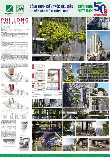 Tòa nhà Khu phức hợp thương mại Phi Long - Cty Sciar là 1 trong 3 công trình ở Đà Nẵng được trao tặng Công trình kiến trúc tiêu biểu ở các tỉnh, thành phía Nam (ảnh Tạp chí Kiến trúc)