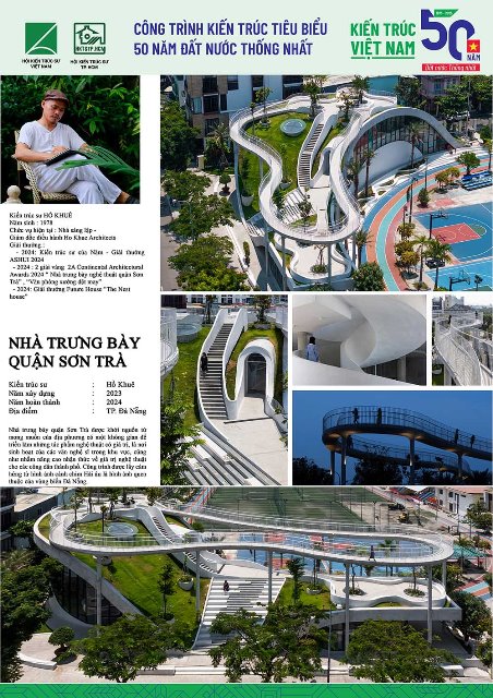 Nhà trưng bày quận Sơn Trà là 1 trong 3 công trình ở Đà Nẵng được trao tặng Công trình kiến trúc tiêu biểu ở các tỉnh, thành phía Nam (ảnh Tạp chí Kiến trúc)