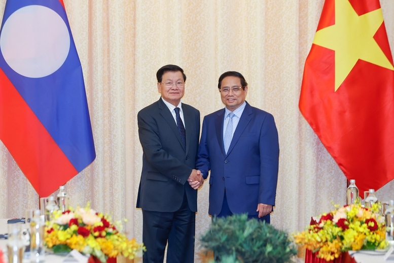 Thủ tướng Chính phủ Phạm Minh Chính tiếp Tổng Bí thư, Chủ tịch nước Lào Thongloun Sisoulith - Ảnh: VGP/Nhật Bắc Thủ tướng Chính phủ Phạm Minh Chính tiếp Tổng Bí thư, Chủ tịch nước Lào Thongloun Sisoulith - Ảnh: VGP/Nhật Bắc