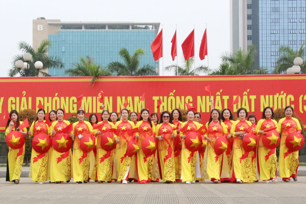 Người dân Bắc Giang mừng đón đại lễ 30/4.