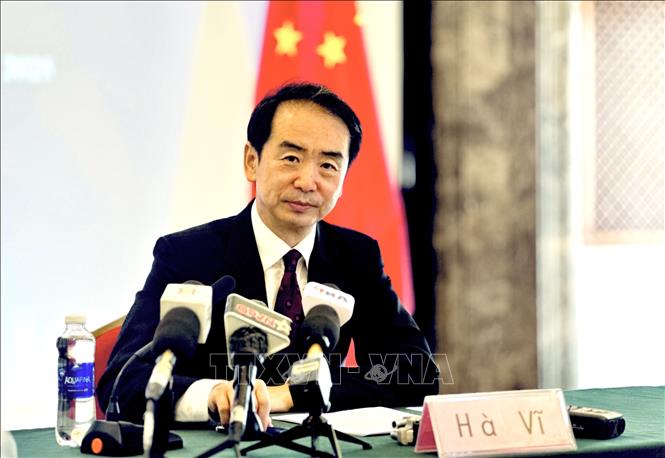 Đại sứ Trung Quốc tại Việt Nam Hà Vĩ. Ảnh: Việt Đức/TTXVN Đại sứ Trung Quốc tại Việt Nam Hà Vĩ. Ảnh: Việt Đức/TTXVN