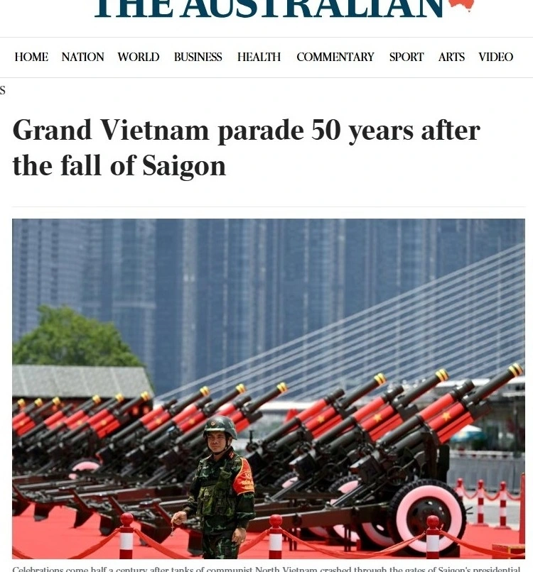 Tin tức về lễ kỷ niệm 30/4 trên báo The Australian. Tin tức về lễ kỷ niệm 30/4 trên báo The Australian.